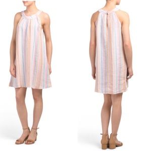 Linen halter swing dress